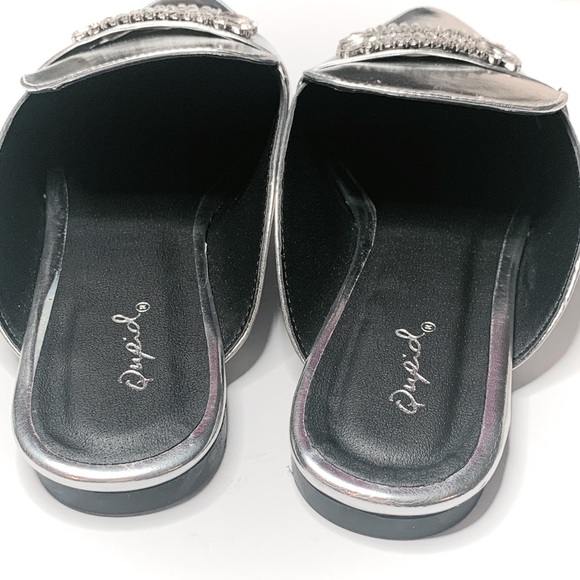 Qupid Women's SWIRL-104 Mule Silver 8.5 US - Picture 6 of 7